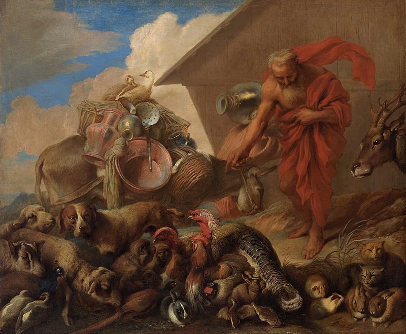 Noè con gli animali davanti all'arca - Kunsthistorisches Museum